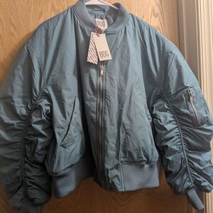 BDG Women's Teal Bomber Jacket